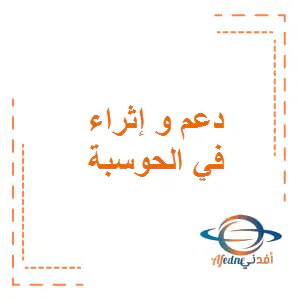 حل دعم و إثراء في الحوسبة وتكولوجيا المعلومات للمستوى السادس نهاية الفصل الأول