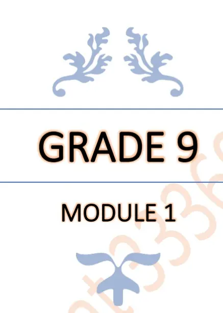 الوحدة الأولى في اللغة الإنجليزية للتاسع الفصل الأول